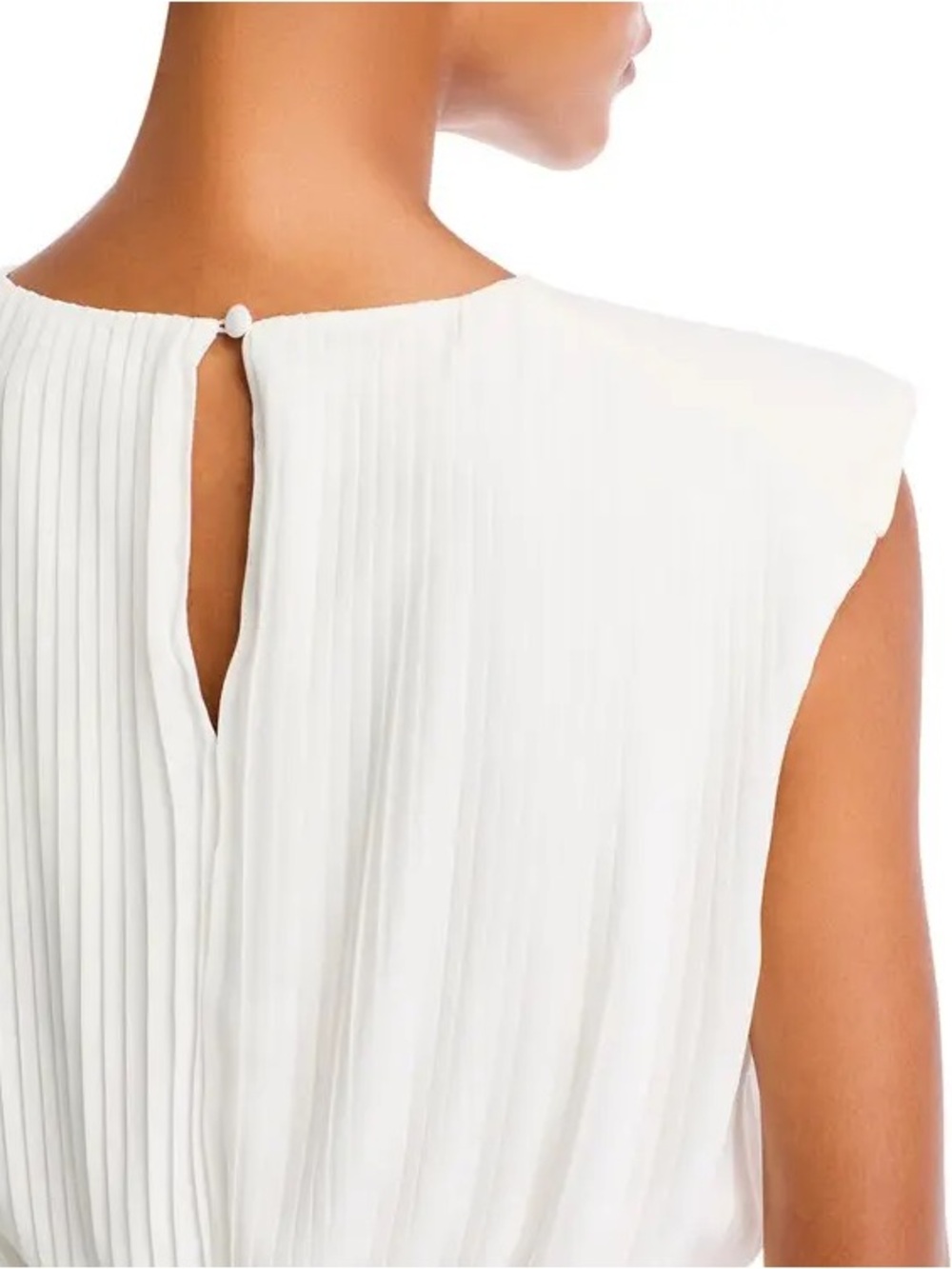 NWT Jason Wu White Pleated Sleeveless Crop Top - Picture 11 of 12